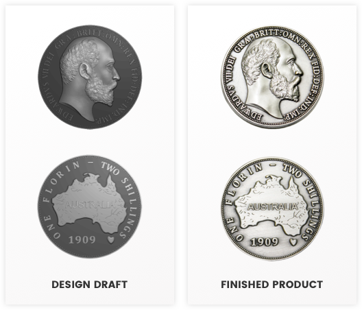 Design draft and finished product comparison
