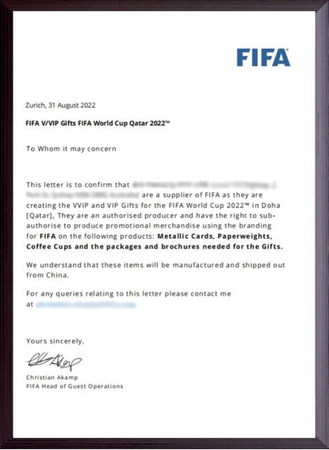 FIFA Letter