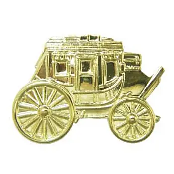 Antique bronze plated carriage enamel pin finish