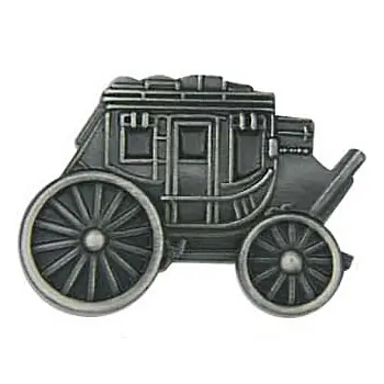 Antique tin plated carriage enamel pin finish