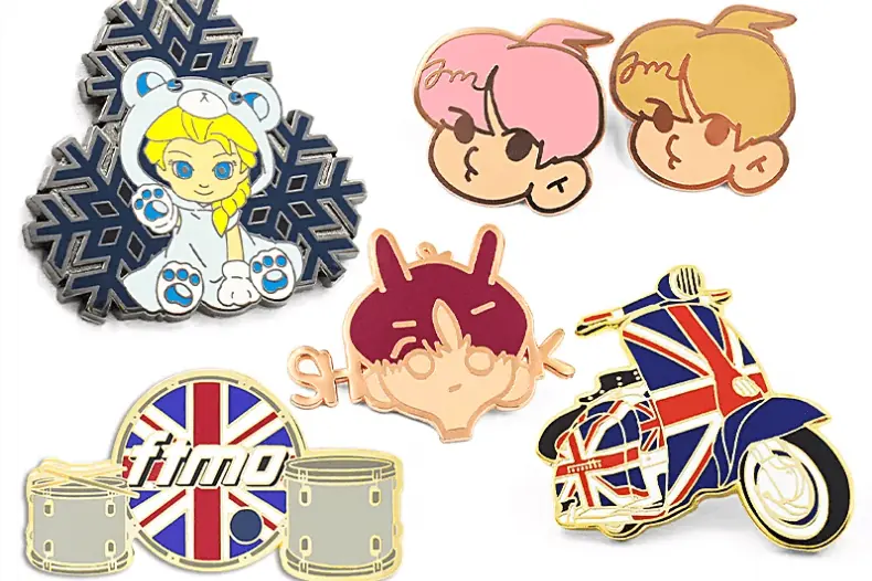 Custom hard enamel pin examples